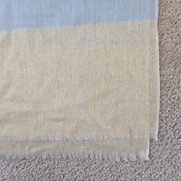 NWOT Cashmere Scarf GOLD & Blue